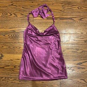 More To Come Satin Halter Dress